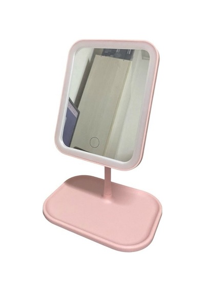 28 Cm Şarjlı Işıklı Makyaj Aynası 0042 Pembe