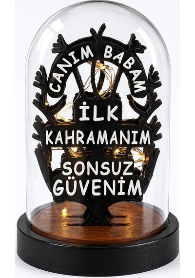 Babalar Günü Hediyesi Işıklı Fanus - Babalara Özel Hediye