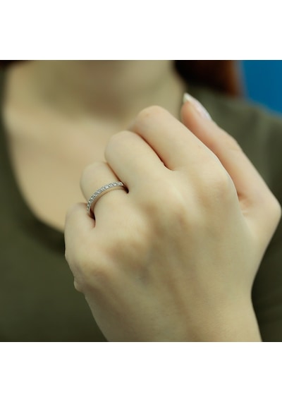 Lova 0,19 Karat Pırlanta Yarımtur Yüzük - 1030151