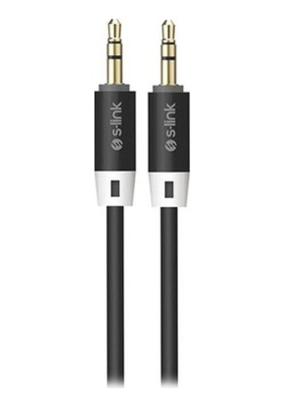 Siyah 3.5mm Stereo Ses Kablosu, 1 Metre Uzunlukta