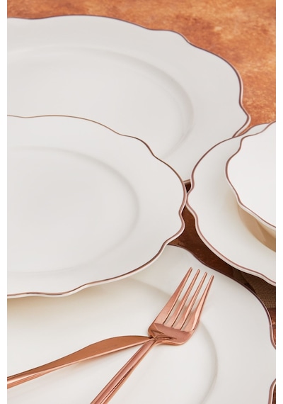 Karaca  Almond Rose Line 24 Parça 6 Kişilik Porselen Yemek Takımı