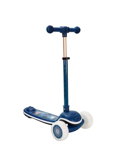 Sesli Ve Işıklı 3 Tekerlekli Katlanabilir Scooter Mavi