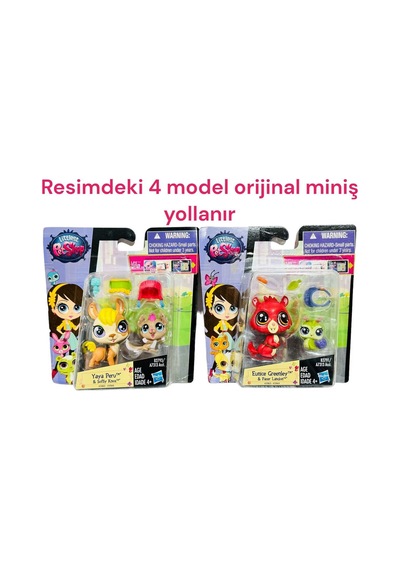 Miniş Littlest Petshop Tam 2 Paket Birden Lisanslı Kutulu Minişler Oyuncak Serisi