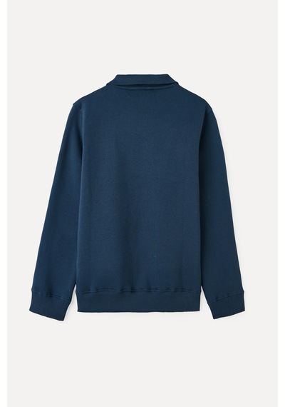Mudo Erkek Erkek Lacivert Comfort Fit Fermuarlı Dik Yaka Sweatshirt 1264091