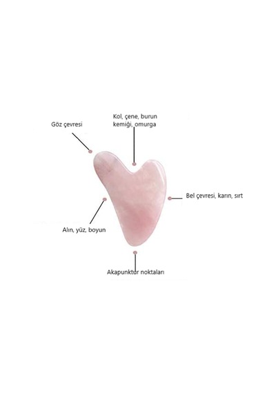 Kalp Kuvars Gua Sha Taşı Aşkın ve Barışın Taşı