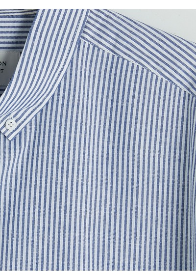 Lcw Vision İndigo Regular Fit Çizgili Erkek Gömlek