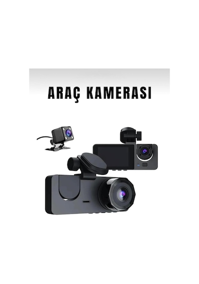 Elmalı Store Üç Kameralı Wi Fi Araç İçi Kamera Güvenlik Çözümü - Araç İç Ve Dış Kayıt