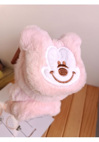 Minnie Mause Figürlü Peluş Kulaklık Taç - Pembe Çok Renkli