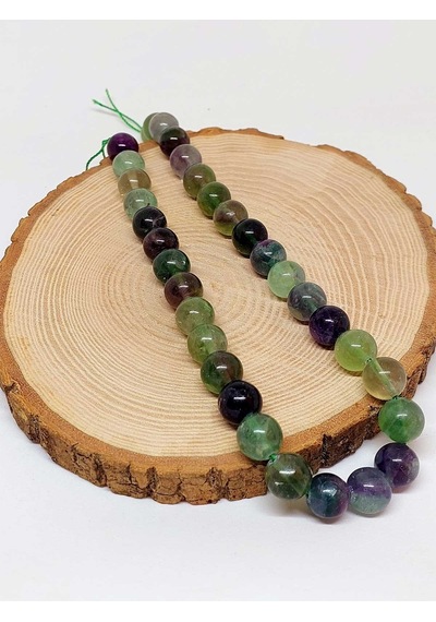 Yasamtohumu Florit Taşı Yarım Dizi 12mm 18cm Beyaz