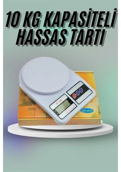 Mutfak Tartısı Dijital Göstergeli Hassas Tartı 10 Kg Kapasiteli Renkli