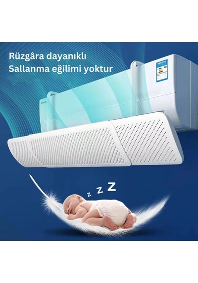 Shopytech Klima Çarpması Önleyici Ayarlanabilir Delikli Hava Yönlendirici Universal Split Klima Rüzg Diğer