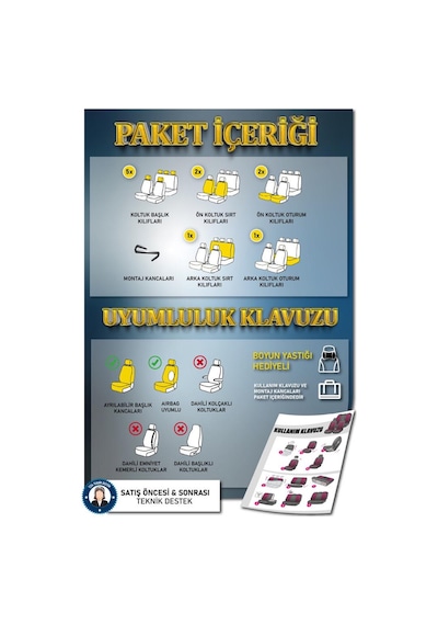 Renault Laguna 1 Oto Koltuk Kılıfı Ön Arka Set Füme Plus Serisi Scr