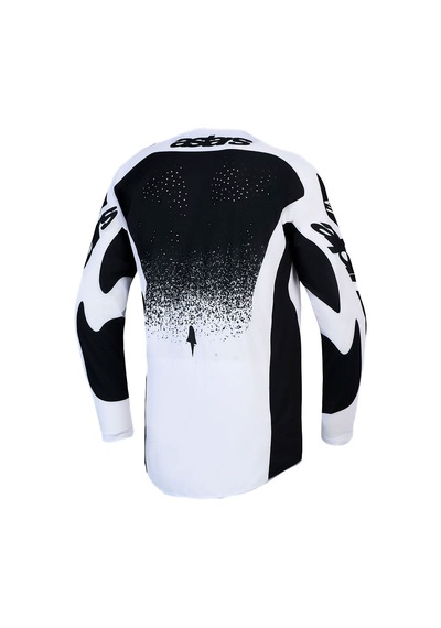 Alpinestars Techstar Swan Off-road Motosiklet Jerseyi Siyah Beyaz Siyah - Beyaz