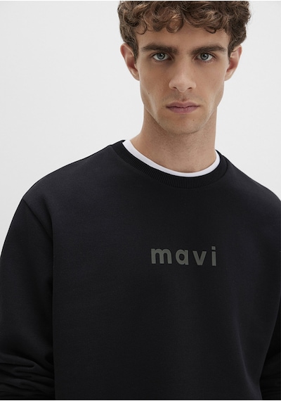 Mavi - Mavi Logo Baskılı Siyah Sweatshirt 0s10556-900 Siyah