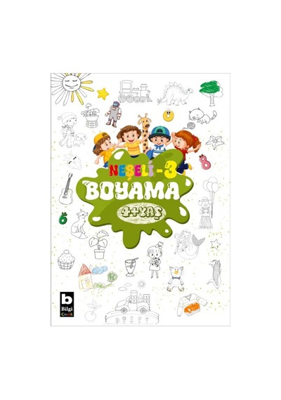 Bilgi Neşeli Boyama 4 + Yaş 3. Kitap