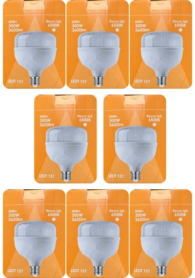 8 Adet Osaka 50w 300w Beyaz Işık E27 Duylu Kalın Duy Led Torch Ampul