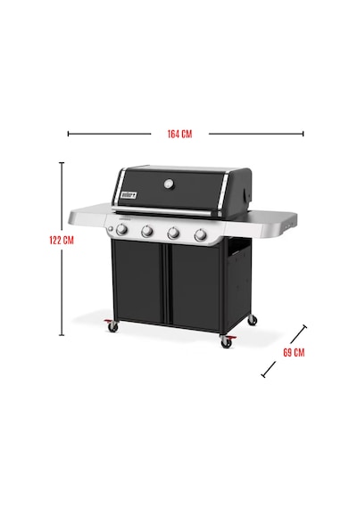Weber Genesis E-415 Gazlı Mangal Siyah