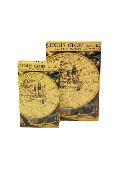 Kutu Kitap Harita 2'li Set Dekoratif Hediyelik Arbltgs8saqqc2zr9hy