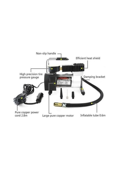 Araba Oto Araç Lastik Şişirme Pompası 100 Psi Kompresör Ac-580 N11.3209