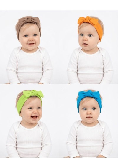S-mall Ribana Bebek Saç Bandı - 4'lü - 0-3 Yaş - Colorful Çok Renkli
