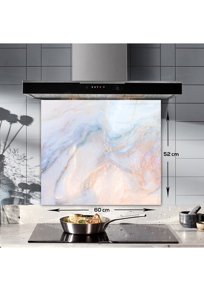Decorita Supreme Mermer Görünümlü | Cam Ocak Arkası | 52cm x 60cm