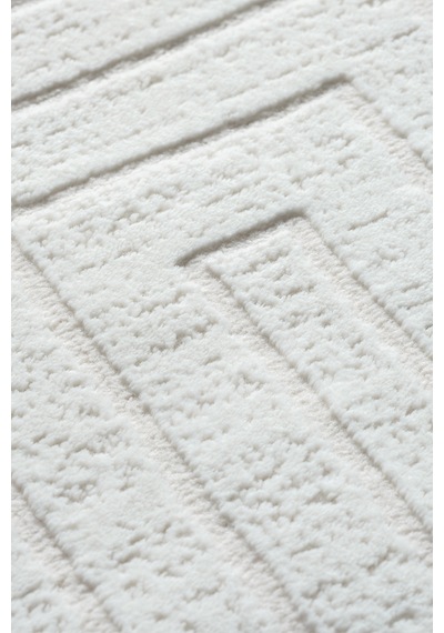 Mariesse Home Zen Koleksiyonu Bambu Dokulu Modern Sık Dokuma Halı - Salon Oturma Odası Halısı Krem