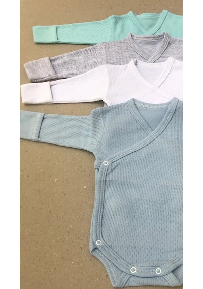 Özdemirli Bebe Özdemirlitekstil Bebelino Çıtçıtlı Badi Kruvaze (4 Lü Paket) (456579509) Çok Renkli