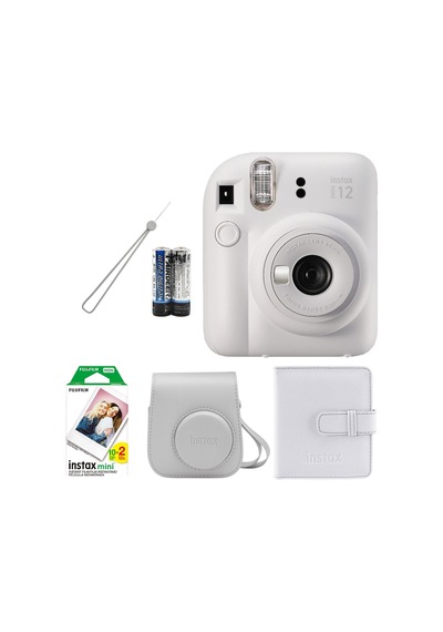 Fujifilm Instax Mini 12 Fotoğraf Makinesi + Askı + Pil + Çanta + 20'li Film + Albüm