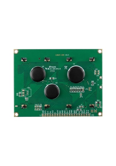 12864 Grafik Lcd Ekran 2.91 İnç - 128x64 Piksel Mavi/yeşil Lcd Panel Modülü V3.3