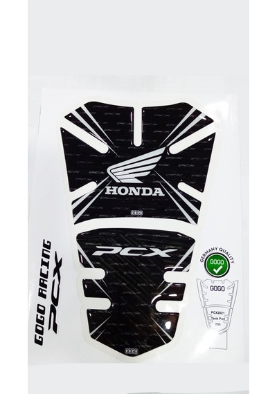 Kapalı Tank Pad Siyah-Beyaz 006 Honda Pcx 2021