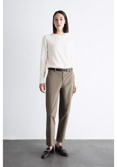 DeFacto Carrot Fit Kemerli Gabardin Pantolon Cepli Yüksek Bel Düz Paça D7413AX25SMKH260