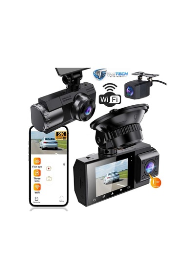 Araç İçi Kamera 2k Ultra Hd Net Görüş 180 - Sony Lens, Cmos Sensör Gece Görüşlü Araç Kamerası