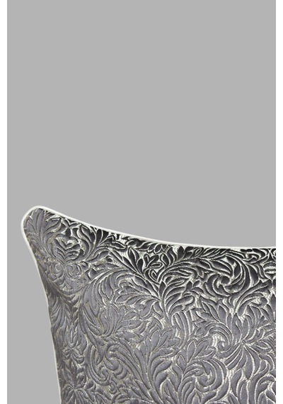 Kırlent Kılıfı Desenli Jakarlı Dokuma Kumaş 2'li 45x45 Ve 35x50 Çift Taraflı Biyeli Toprak