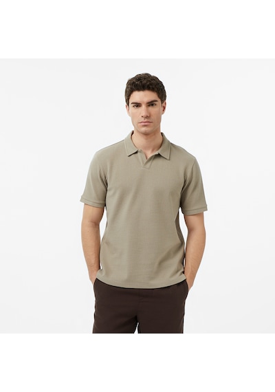 Nautica Erkek Bej Regular Fit Polo Yaka T-shirt Düz K65310t Bej