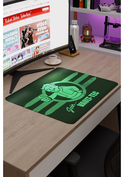 Fallout Kaymaz Dikişli Kauçuk Oyuncu Mousepad V5 - 48x40 Xl Gaming Mouse Pad Fare Altlığı