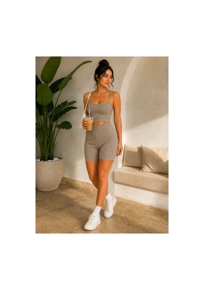 Unika Boutique Kadın Şortlu Kaşkorse Takım Haki