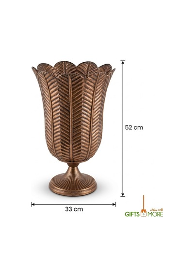 Metal Dekoratif Vazo Bronz