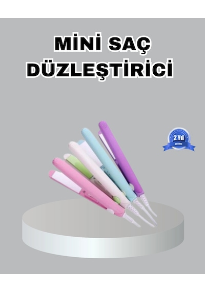 Mini Seramik Saç Düzleştirici - Kompakt Boy, 180 C Hızlı Isınma, Seyahat Tipi