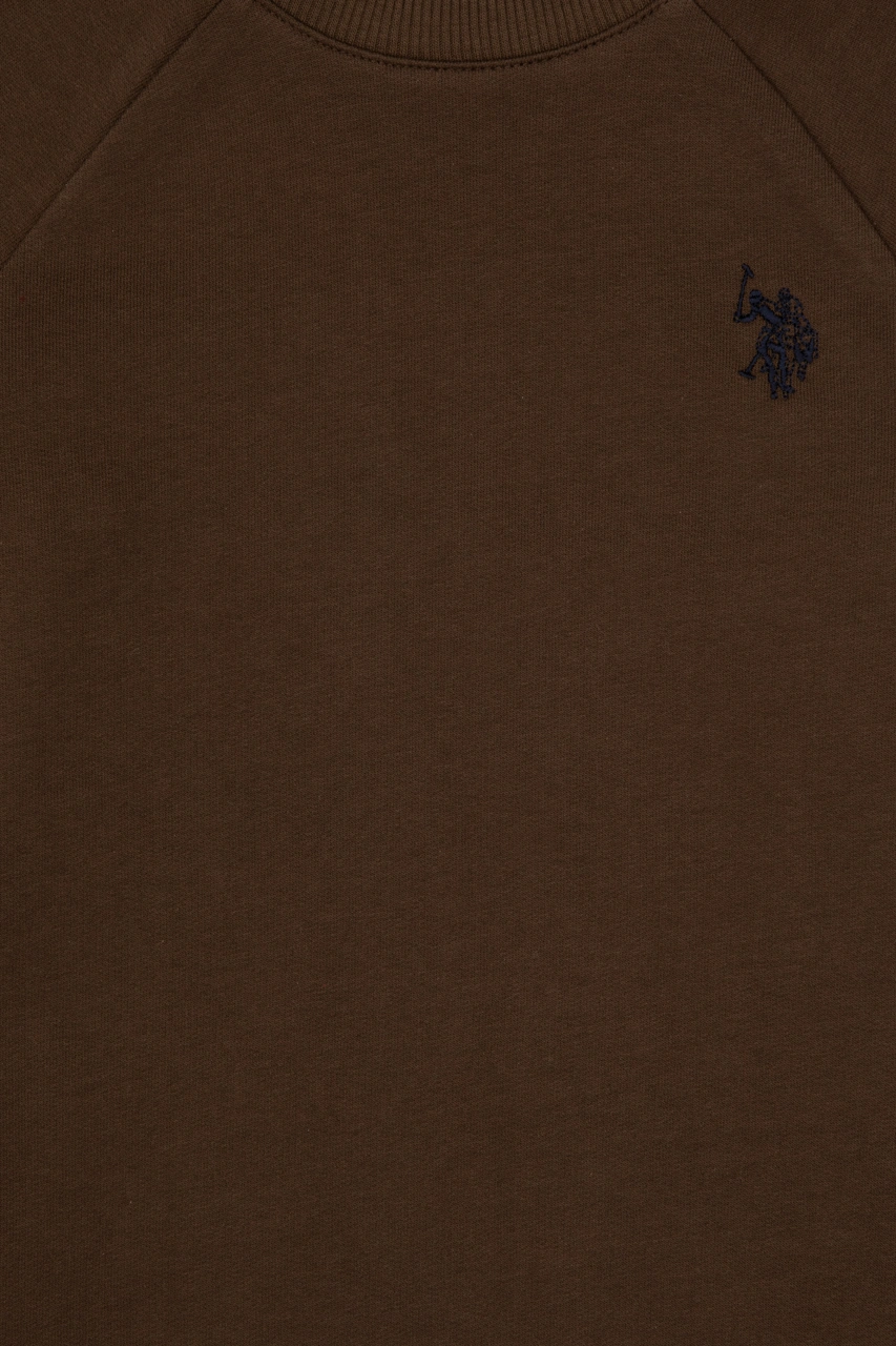 U.S. Polo Assn. Erkek Çocuk Kahverengi Basic Bisiklet Yaka Sweatshirt 50313832-VR029 U.S. Polo Assn. Erkek Çocuk Kahverengi Basic Bisiklet Yaka Sweatshirt 50313832-VR029