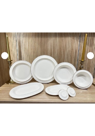 Twinkle Rise 28 Parça Bone Porselen Yemek Takımı Gold 14gld01