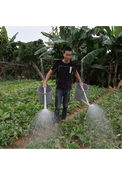 Püskürtme Başlıklı Tarımsal Sulama Kabı, Büyük Kapasiteli 20 Litre, Uzun Ağızlı Sulama Kutusu, Tek Saplı, Ev Bahçecilik Aracı Beyaz 2 Adet