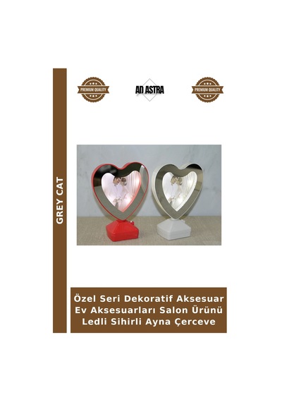 Özel Seri Dekoratif Aksesuar Ev Aksesuarları Salon Ürünü Ledli Sihirli Ayna Çerceve