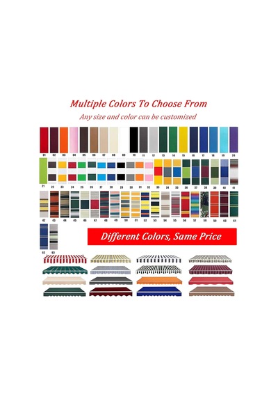 Katlanabilir Bahçe Veya Teras Çatısı - 300 G/m² Polyester, Uv Ve Su Geçirmez, Teras, Balkon Veya Teras Kapısı İçin Güneş Şemsiyesi 16 X 5 Ft, Kahverengi Ve Beyaz Diğer