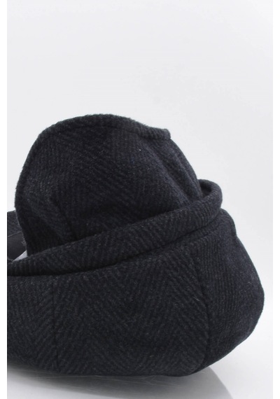 Külah Erkek %100 Yün Kasket Kulaklı Şapka Flat Cap
