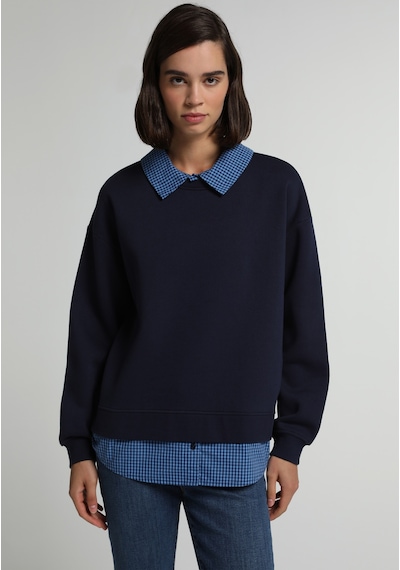 Colin's Colins Regular Fit Shirt Neck Kareli Kadın Lacivert Sweatshirt Cl1084136 Q1.v2 Nav Colin's Colins Regular Fit Shirt Neck Kareli Kadın Lacivert Sweatshirt Cl1084136 Q1.v2 Nav