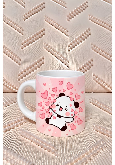Dudu Bubu Fincan + Magnet + Bardak Altlığı Pembe Pembe