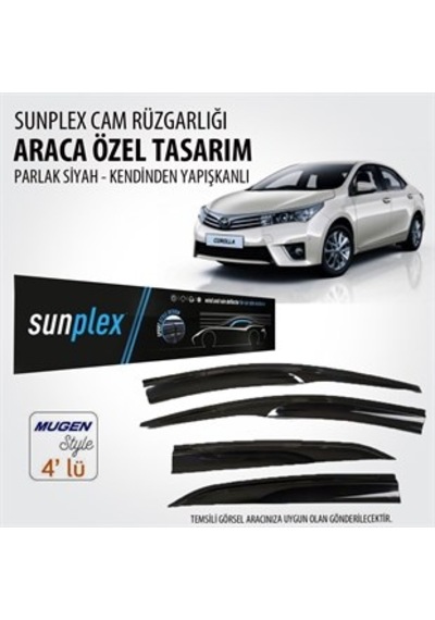 Toyota Corolla Uyumlu 2013-2018 Cam Rüzgarlığı 4Lü