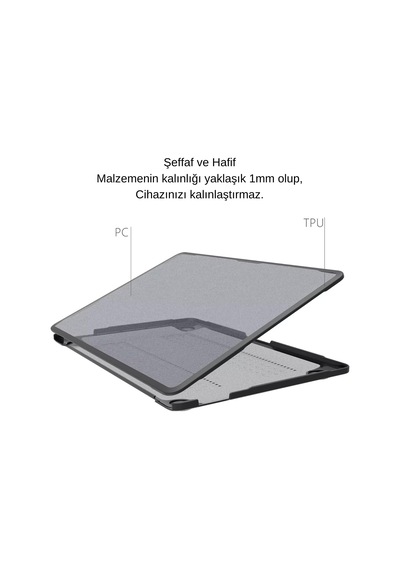 Macbook Pro 13 Darbe Korumalı Kılıf A1706 A1708 A1989 A2159 A2251 A2289 A2338 M1 M2 Uyumlu Mat Sert Kapak Koruyucu Kılıf Siyah Belirtilmemiş