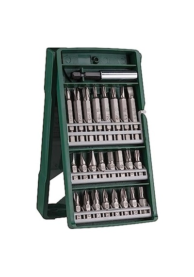 Professional Accessories X/line Mini 25 Parça Vidalama Seti, Plastik Kutu, Yeşil