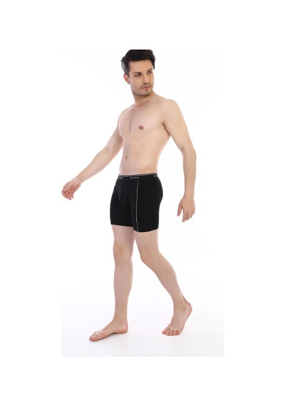 Çift Kaplan 855 Uzun Erkek Boxer - Siyah - 57 Siyah